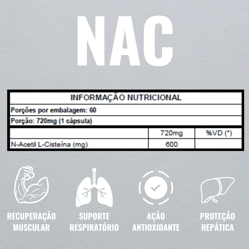 NAC (N-Acetil L-Cisteína) | 60 Cápsulas - New Millen - 2