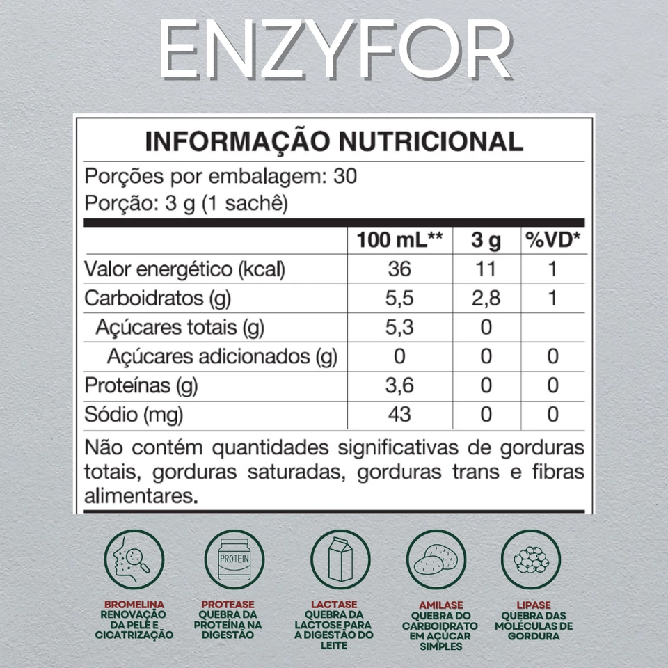 Enzyfor 30 sachês 3g - Vitafor - 2