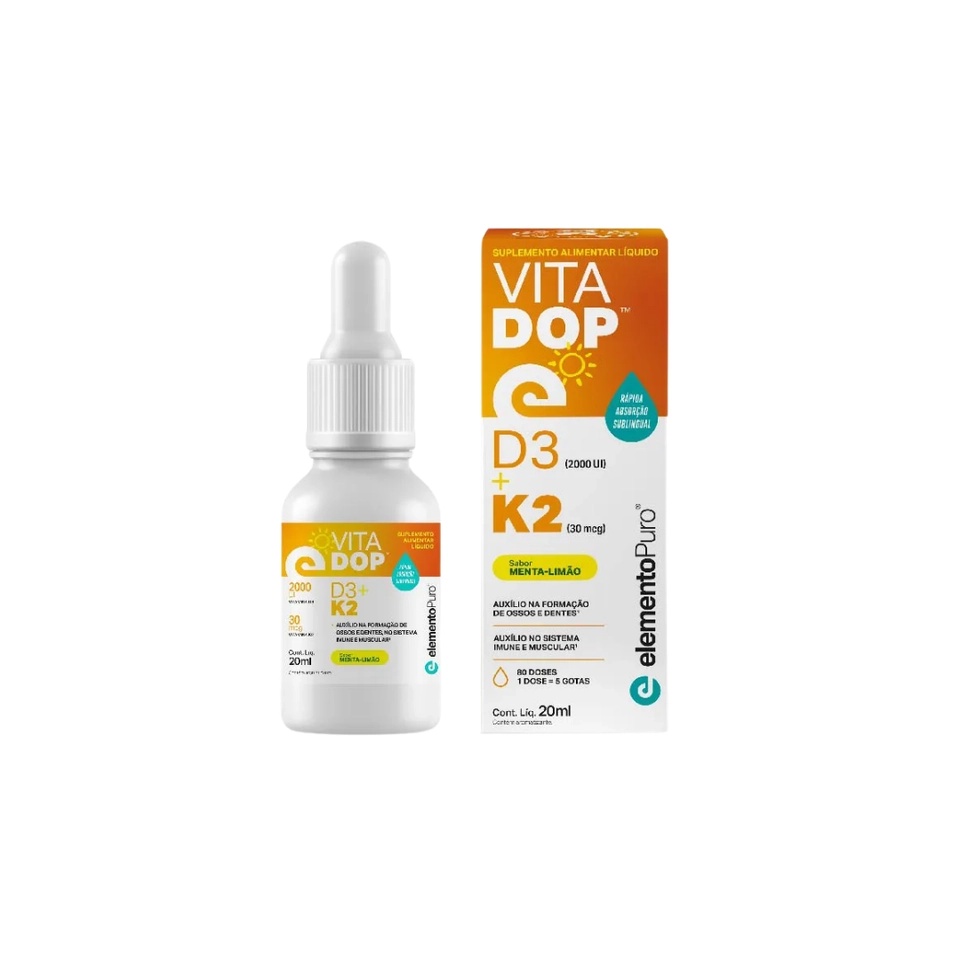 Vitamina D3 + K2 20ml Elemento Puro - 1