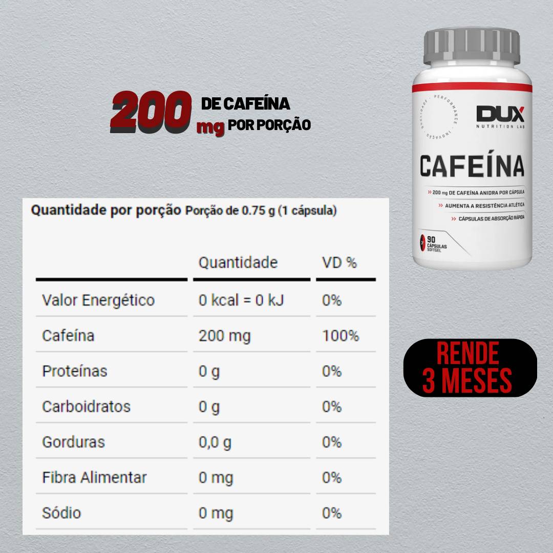 Cafeína 90 cápsulas DUX - 2