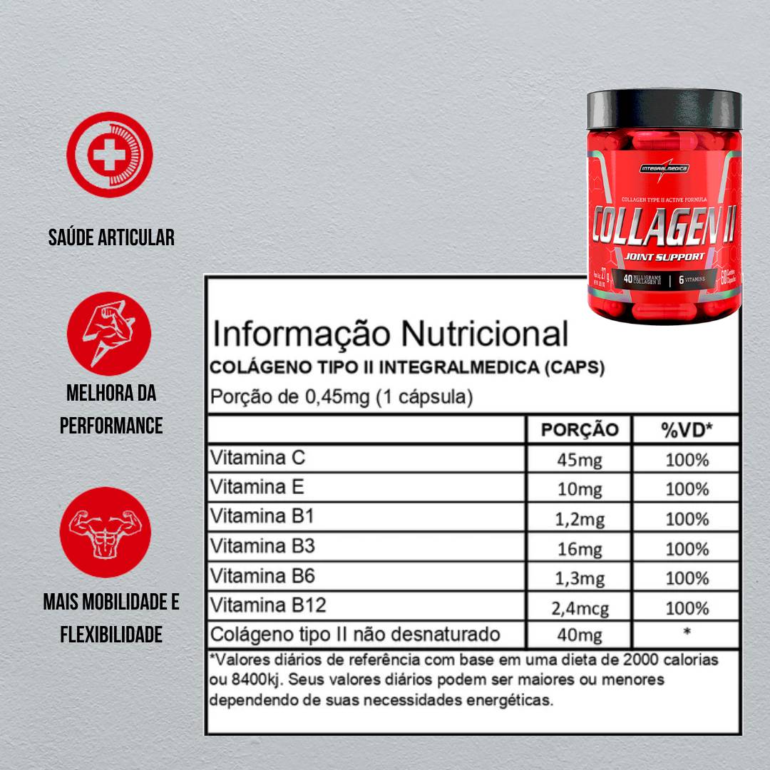 Colágeno Tipo ll 60 Cápsulas IntegralMedica - 2