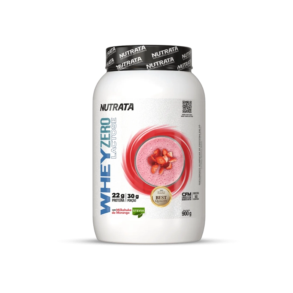 Whey Zero Lactose 900g Nutrata - 1