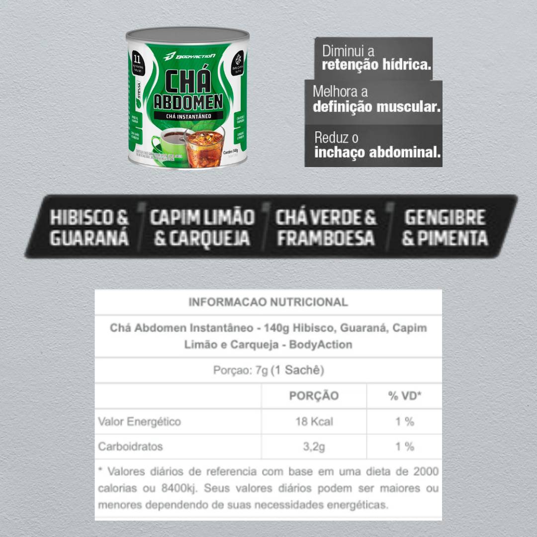 Chá Abdomen 140g Body Action - 2