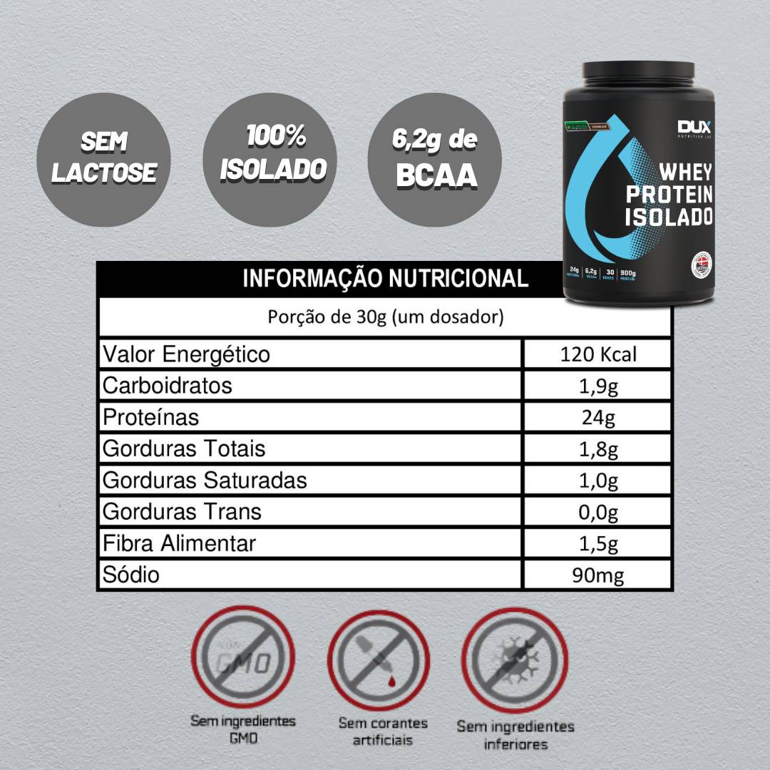 Whey Protein Isolado 900g DUX - 2