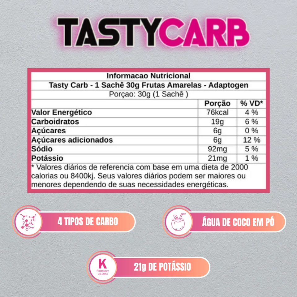 Tasty Carb Frutas Amarelas - Gel de Carboidrato - 2