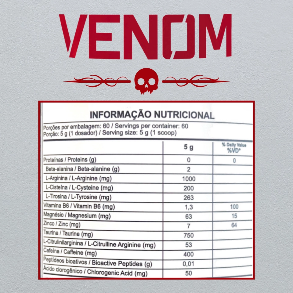 Pré-Treino Venom Underground Pre Workout 300g - Dark Lab - 2