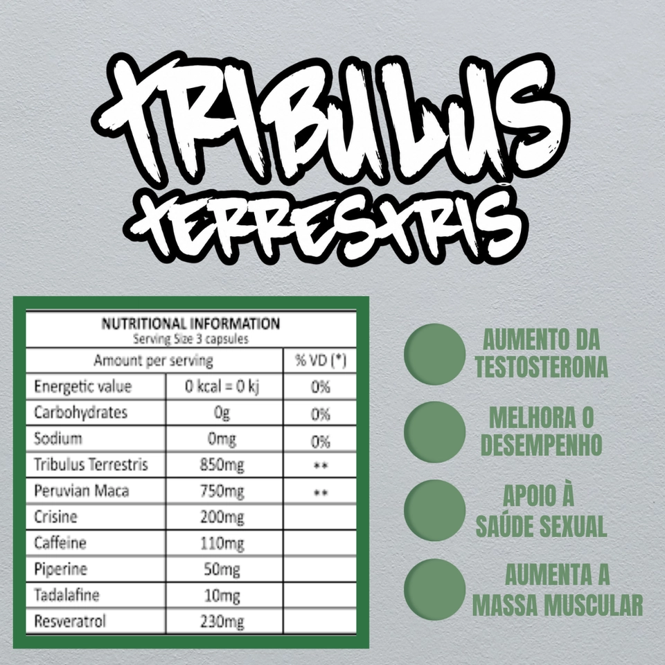 Tribulus Terrestris 2200mg – Health Life 120 Cápsulas - 2