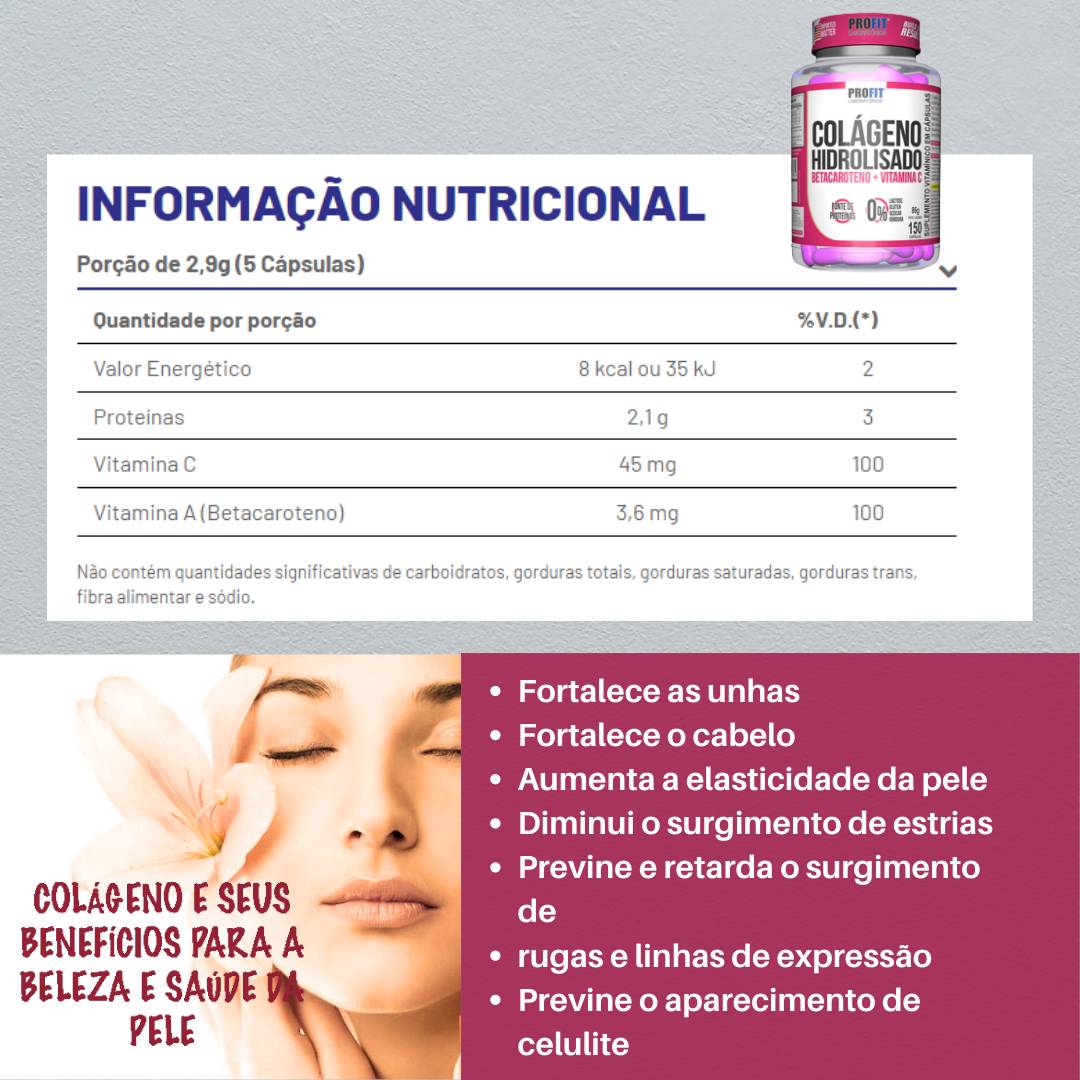 Colágeno 150 Cápsulas Profit Labs - 2