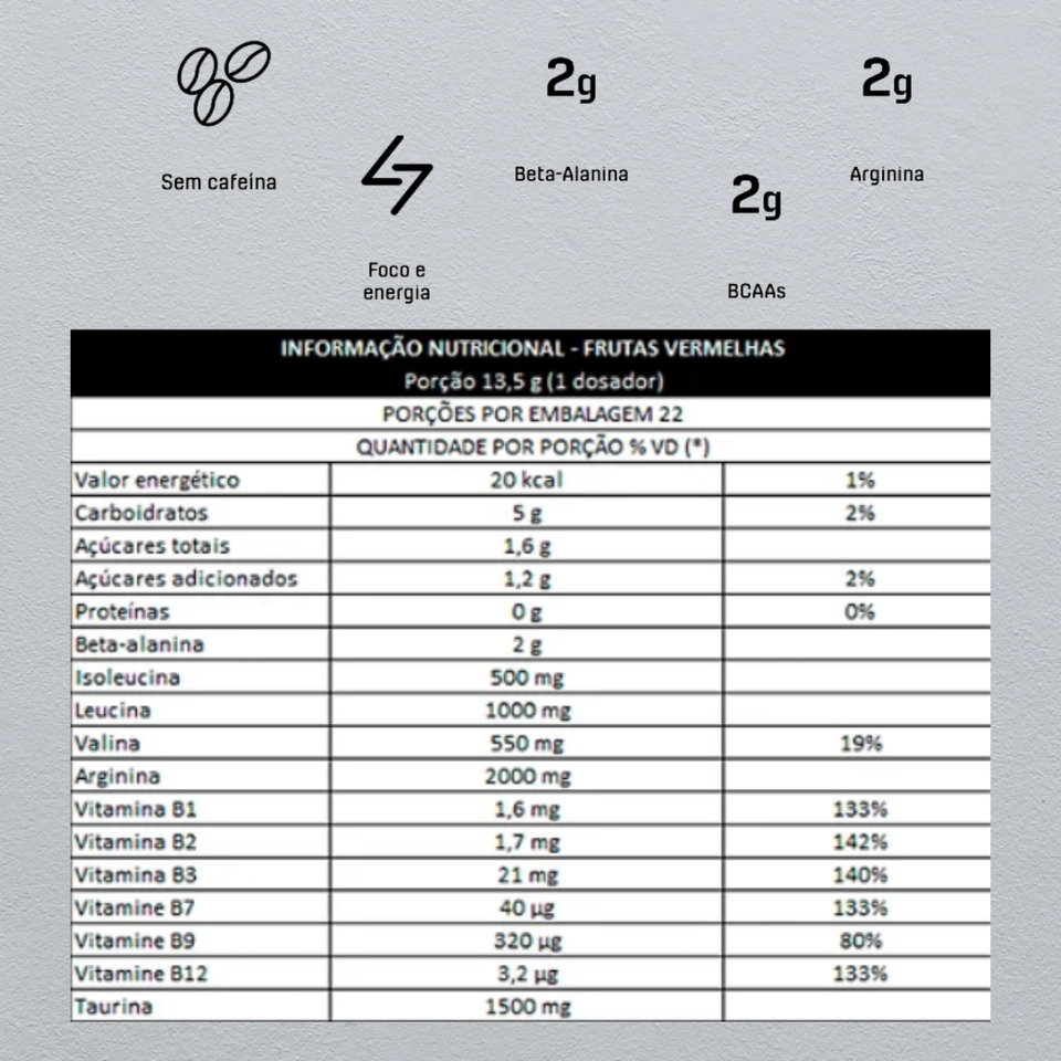 Pré Workout Sem Cafeína 300g Dux - 2