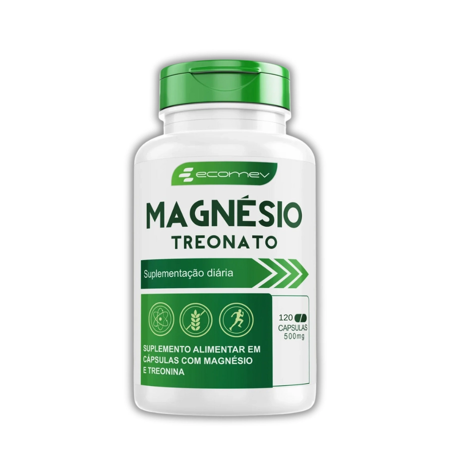 Magnésio Treonato 120 Cápsulas - ECOMEV