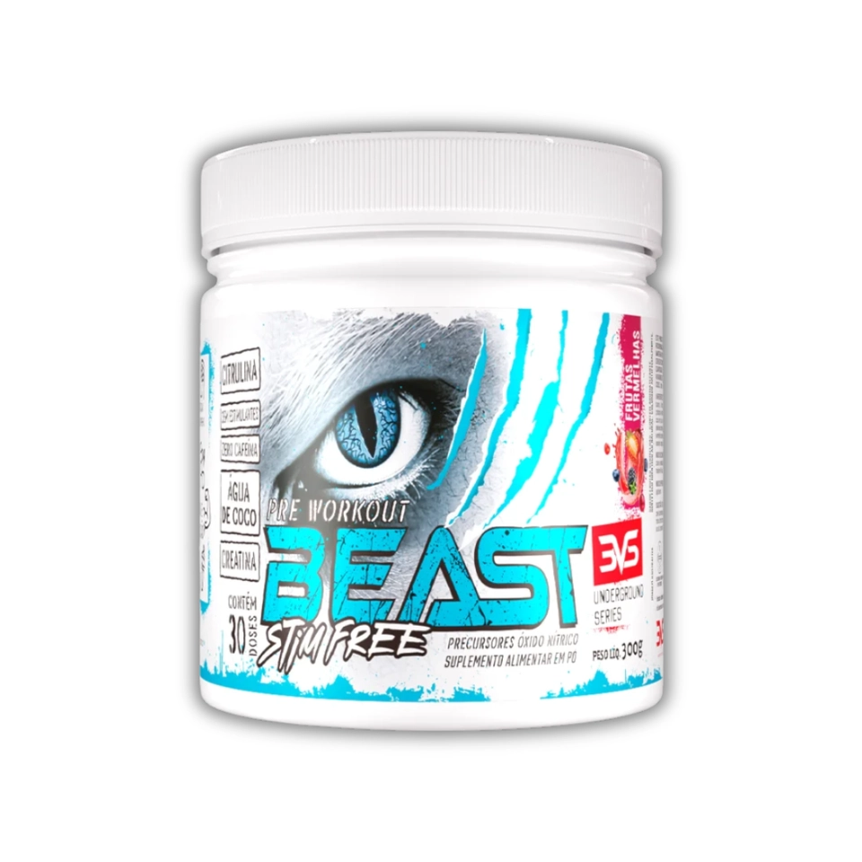 Pre Treino Beast STIM FREE 3VS - Sem Estimulantes - 300g
