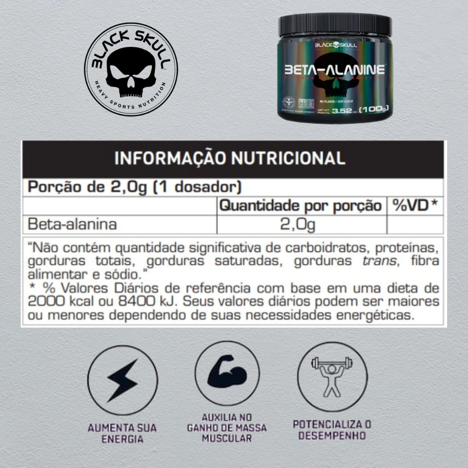 Beta Alanina 100g Black Skull - 2