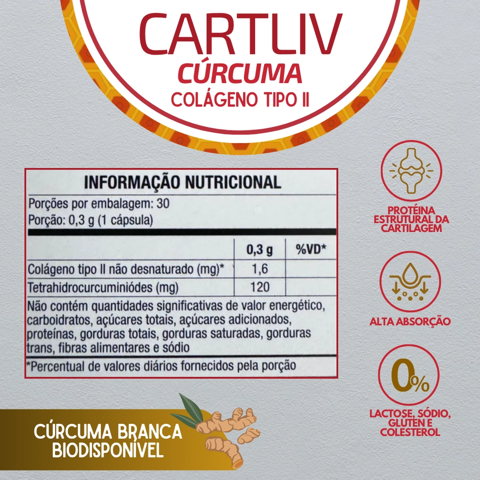 Cartliv Cúrcuma - 30 Cápsulas - Equaliv - 2