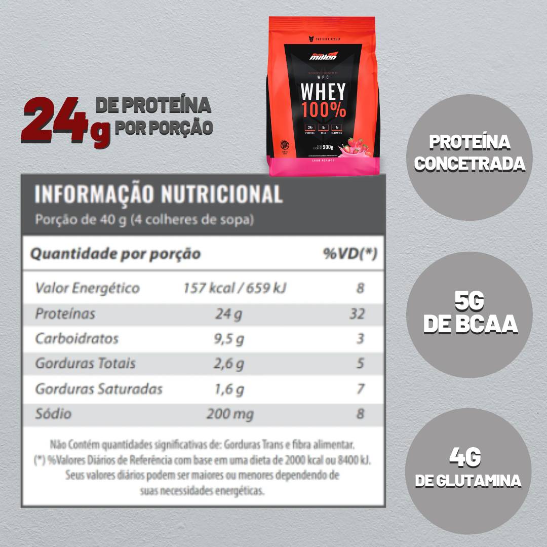 Whey 100% 900g New Millen - 3
