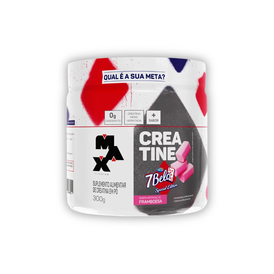 Creatina Monohidratada 300g Sabor 7Belo — Max Titanium