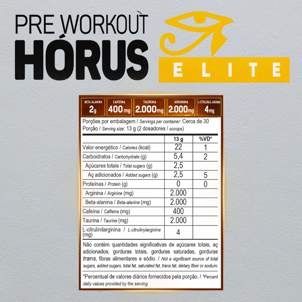Pré-Treino Hórus Elite 390g — Max Titanium - 2