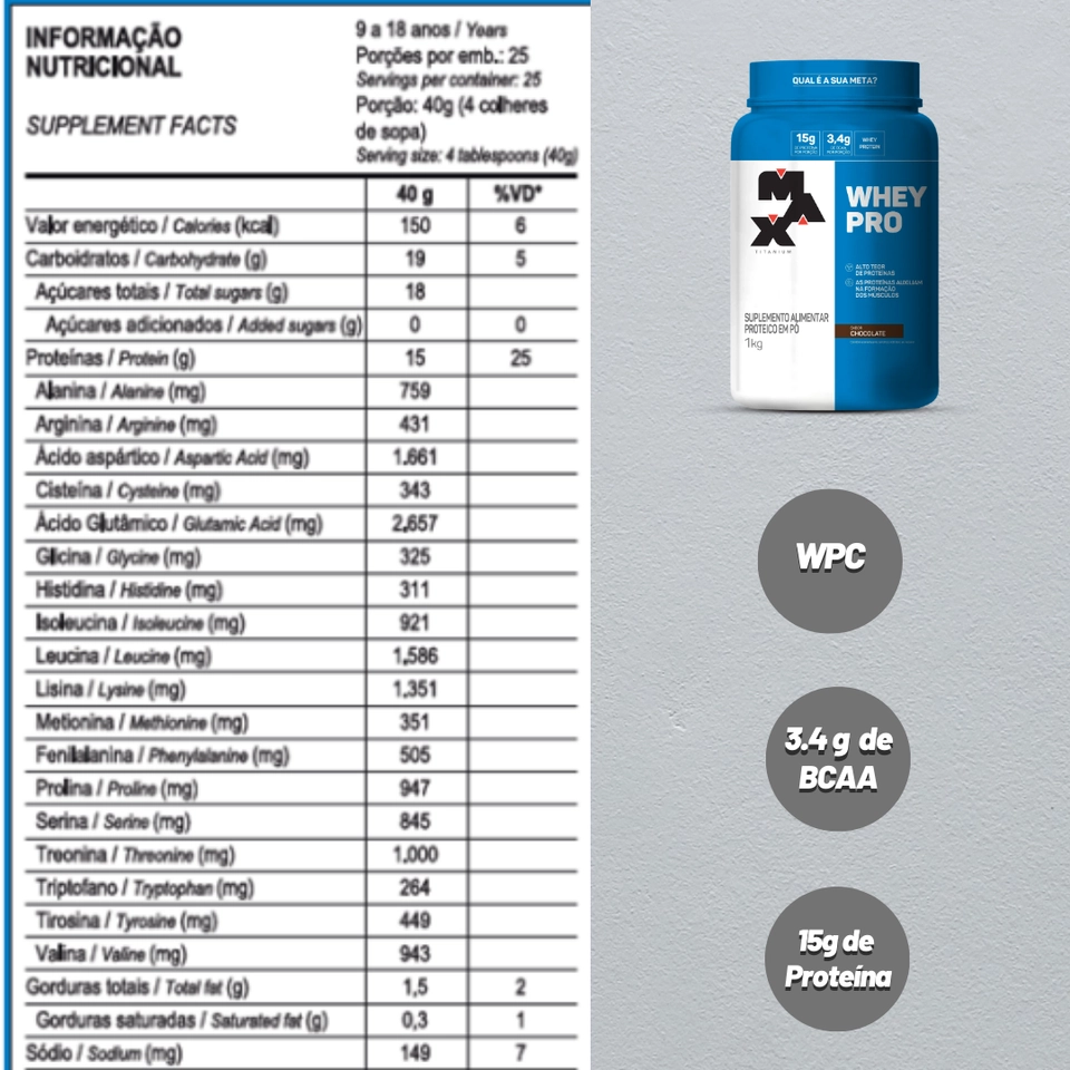 Whey Pro 1kg Max Titanium - 2