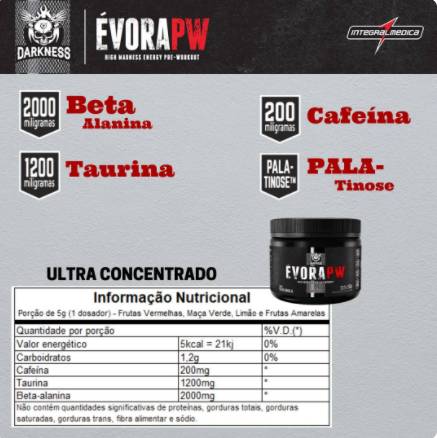 Pré Treino Évora PW 300g IntegralMédica - 2