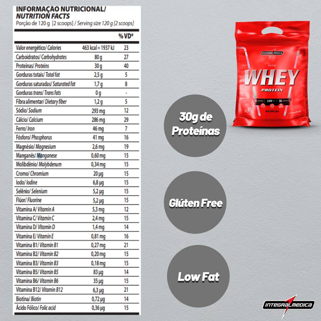 Nutri Whey 907g - IntegralMédica - 2