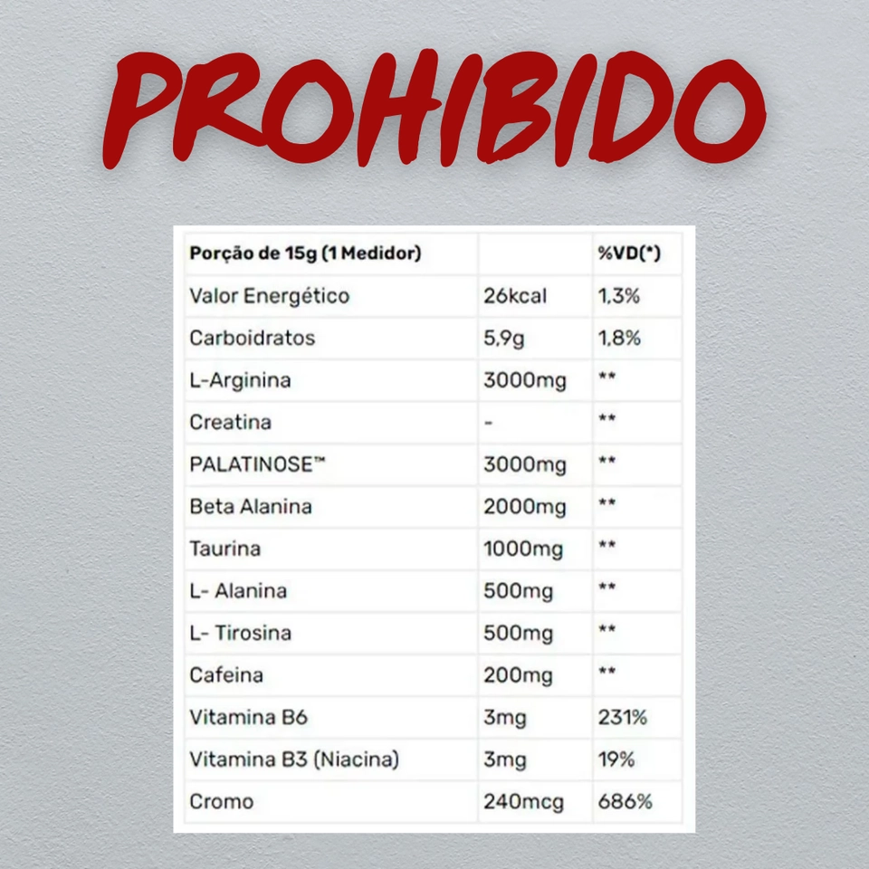 Pré Treino Prohibido 360g 3VS - 2