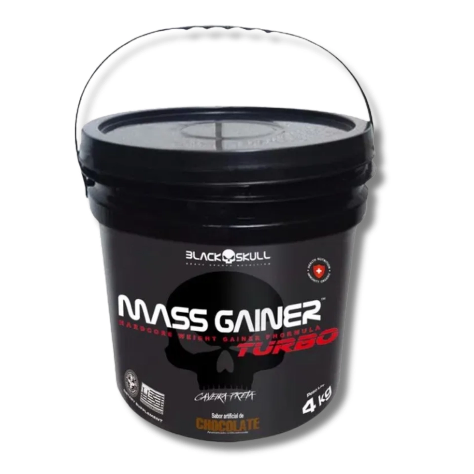 Hipercalórico Mass Gainer Turbo | Balde 4kg - Black Skull