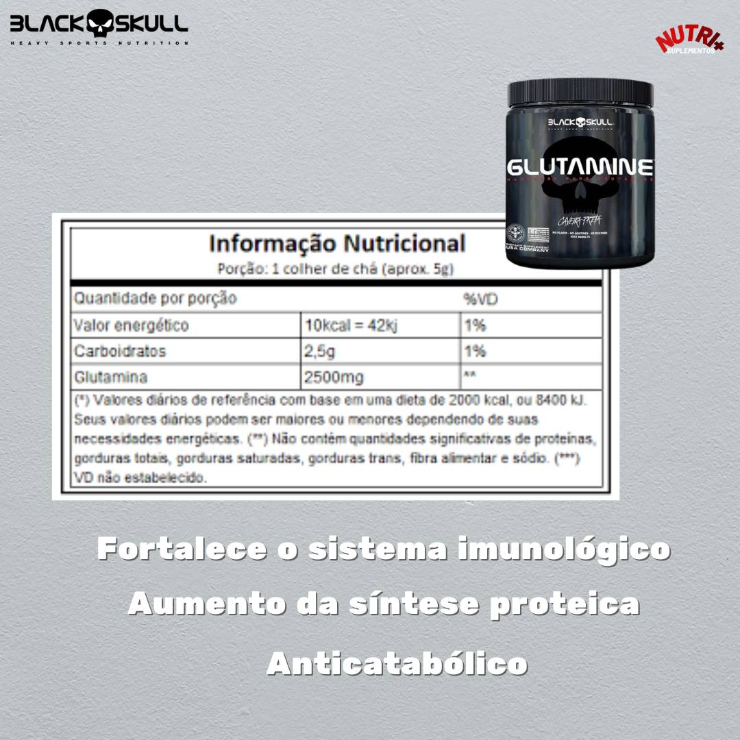 Glutamina Turbo 300g Black Skull - 2