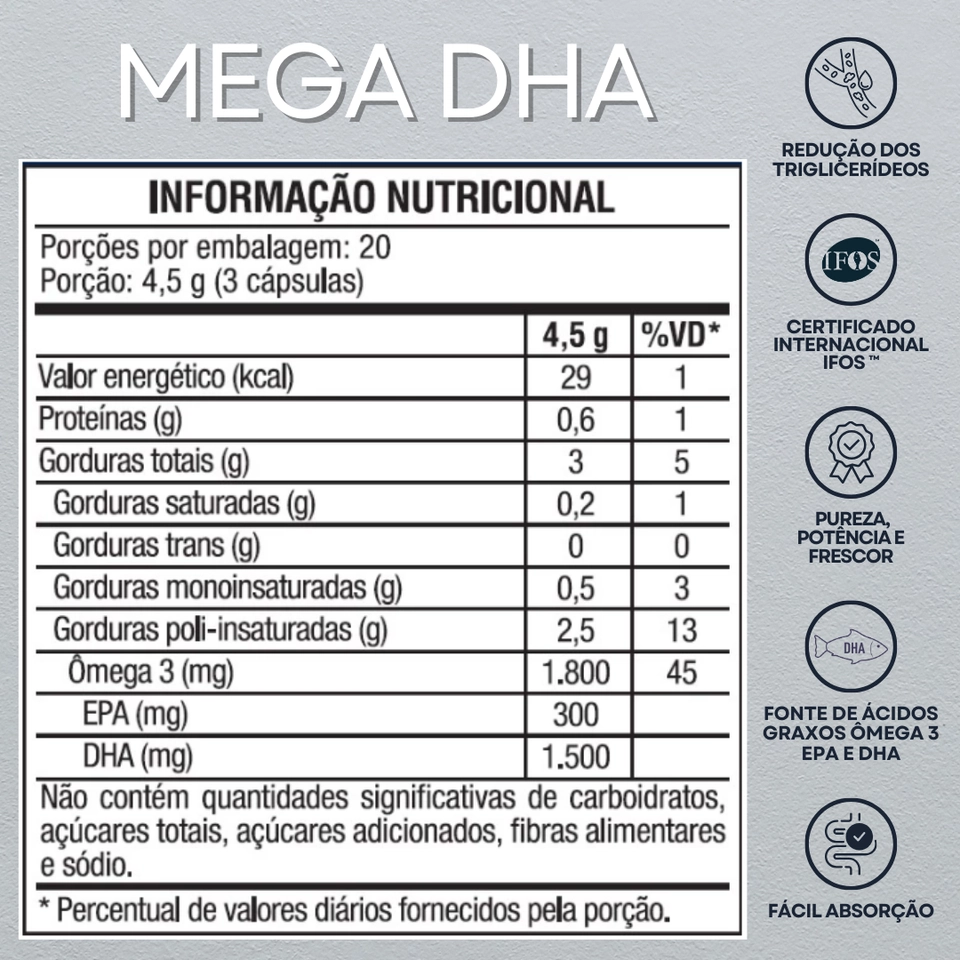 Mega DHA 60 Caps - Vitafor - 2
