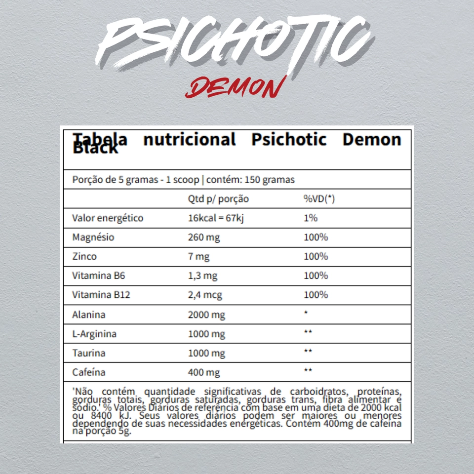 Pré-Treino Psichotic Demon 150g - Demons Lab - 2