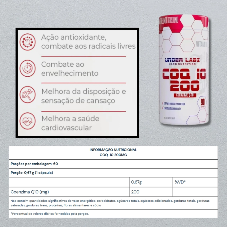 Coenzima Q10 60 Cápsulas Under Labz - 2