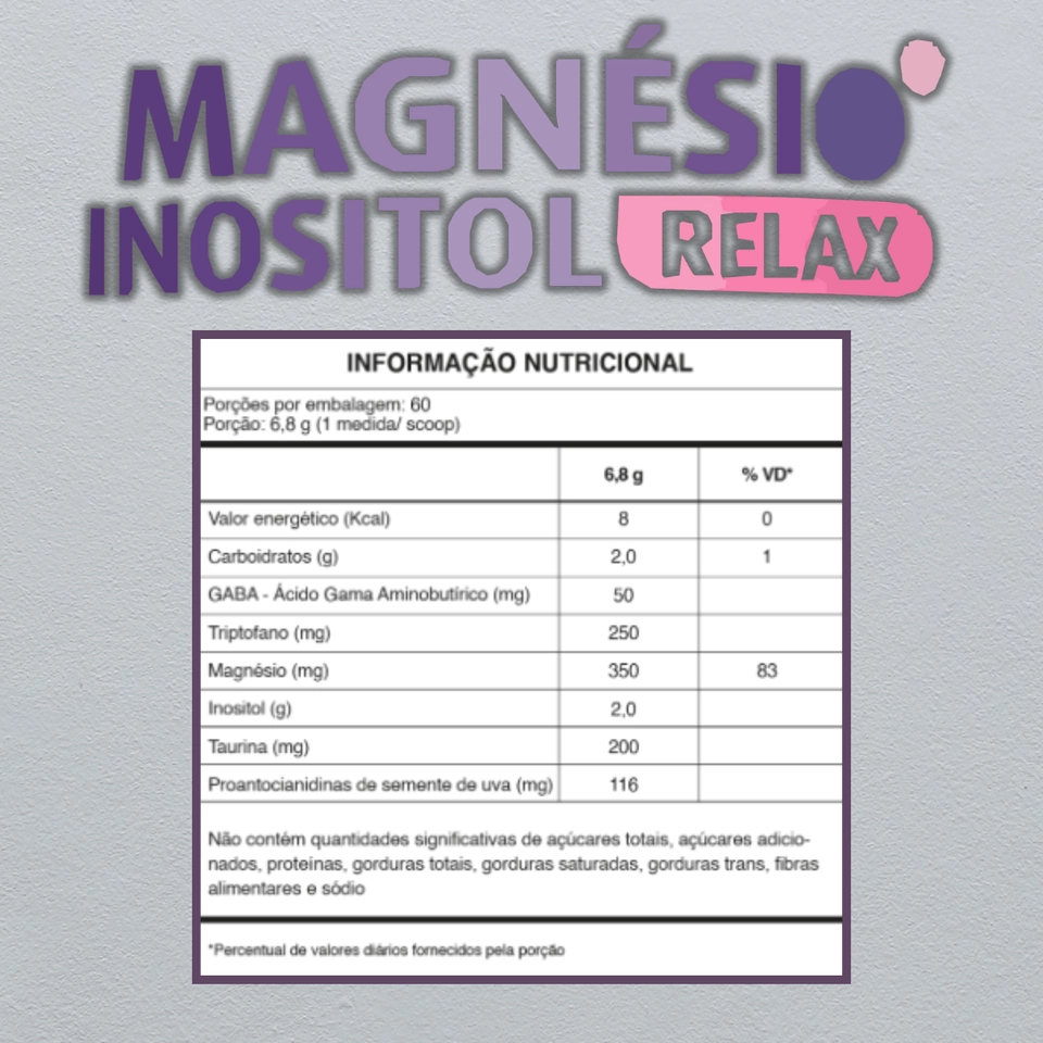 Magnésio Inositol Relax Gaba 480g - Equaliv - 2