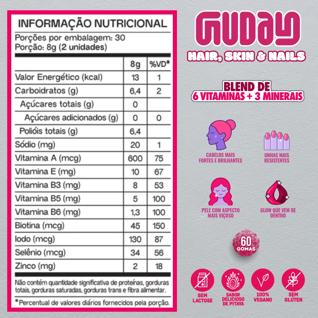 Hair, Skin e Nails - GUDAY - 2