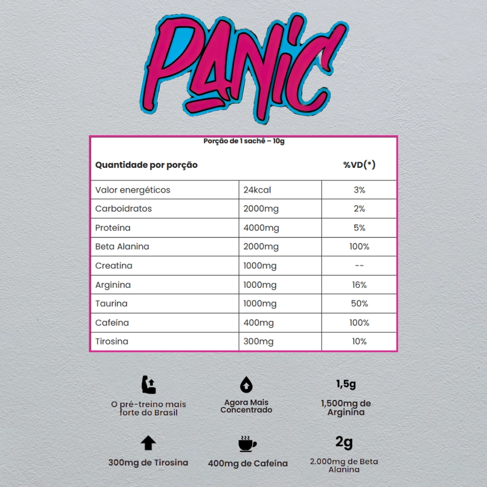 Sachê Pré-treino Panic - 10g - 2