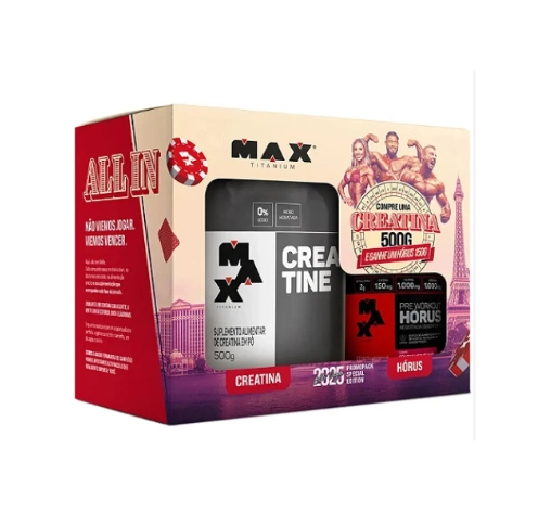 Promopack Creatina 500g + Pré Treino Hórus 150g - Max Titanium - 1