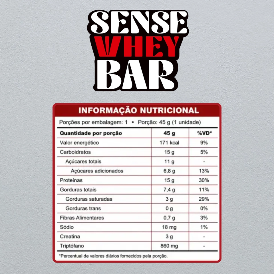 Sense Whey Bar Absolut Nutrition - 2Un - 2