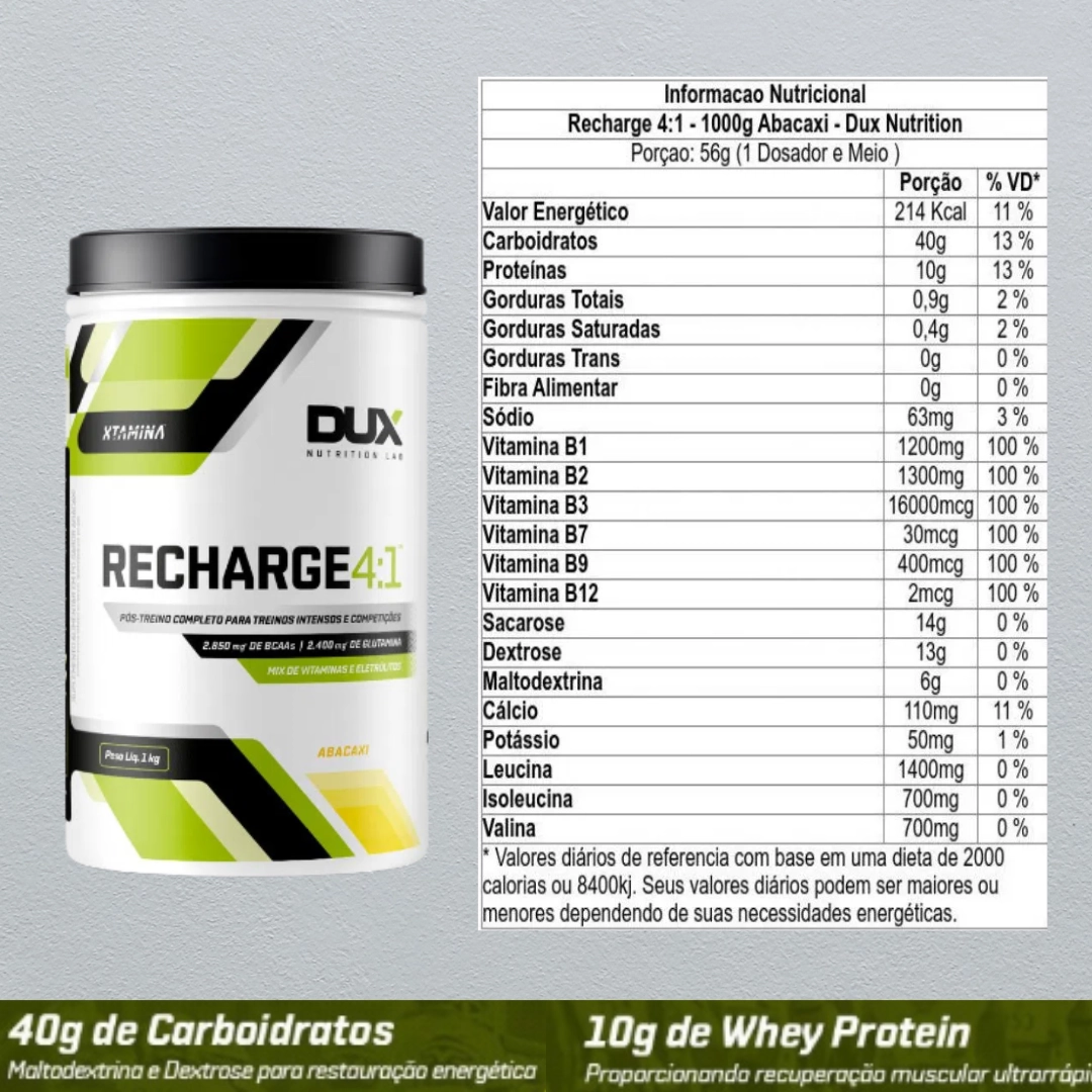 Recharge 4:1 1kg Dux Nutrition - 2