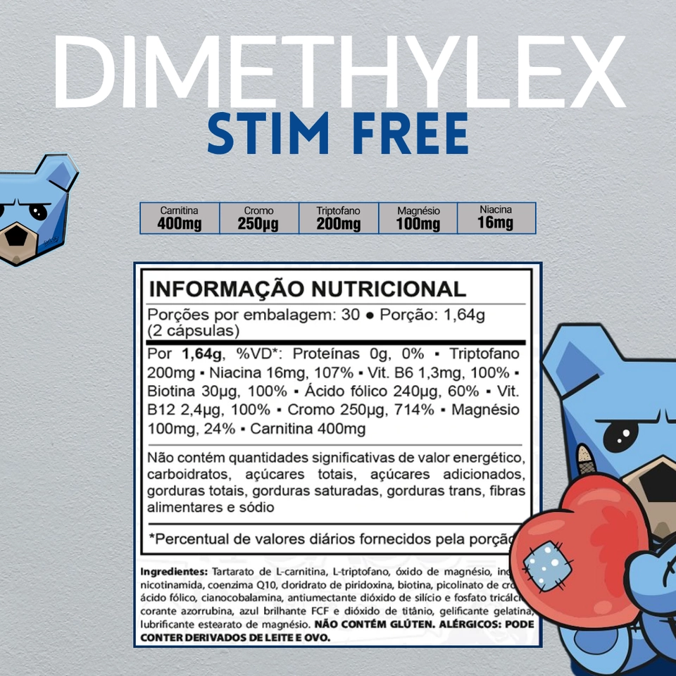 Dimethylex Stim Free - 60 Cápsulas | Under Labz  - 2