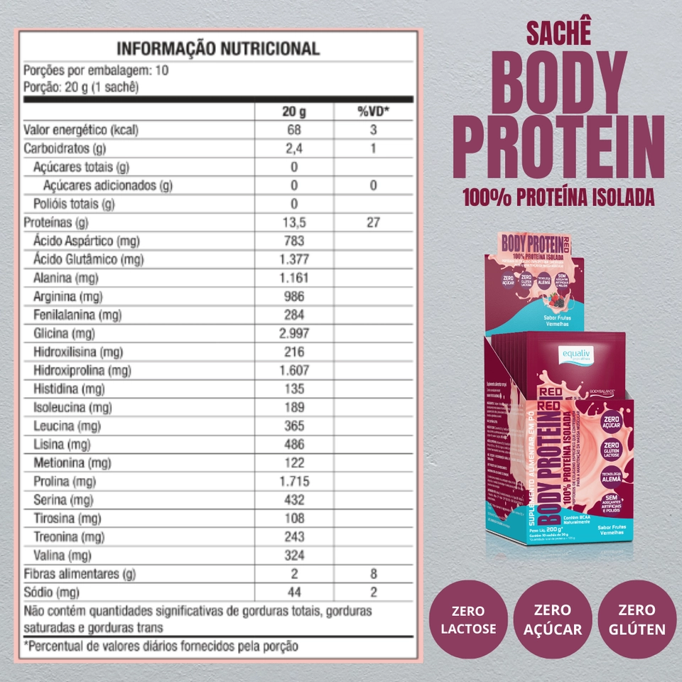 Body Protein Sachê - 20g - 2