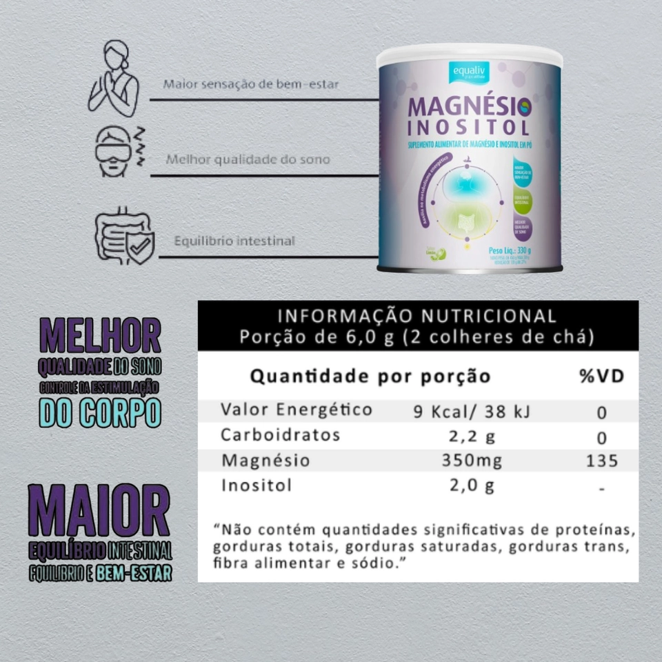 Magnésio Inositol 330g - Equaliv - 2