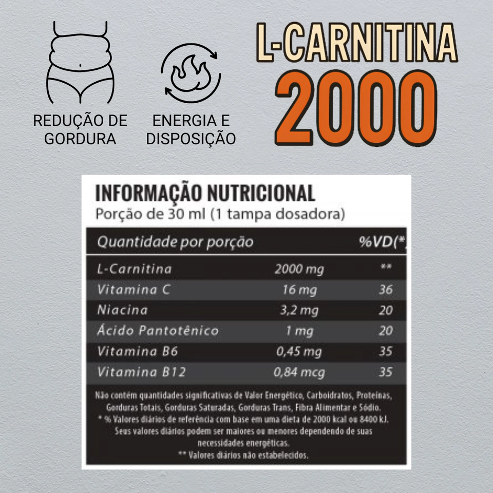  L-Carnitina 2000mg | 500ml - New Millen - 2