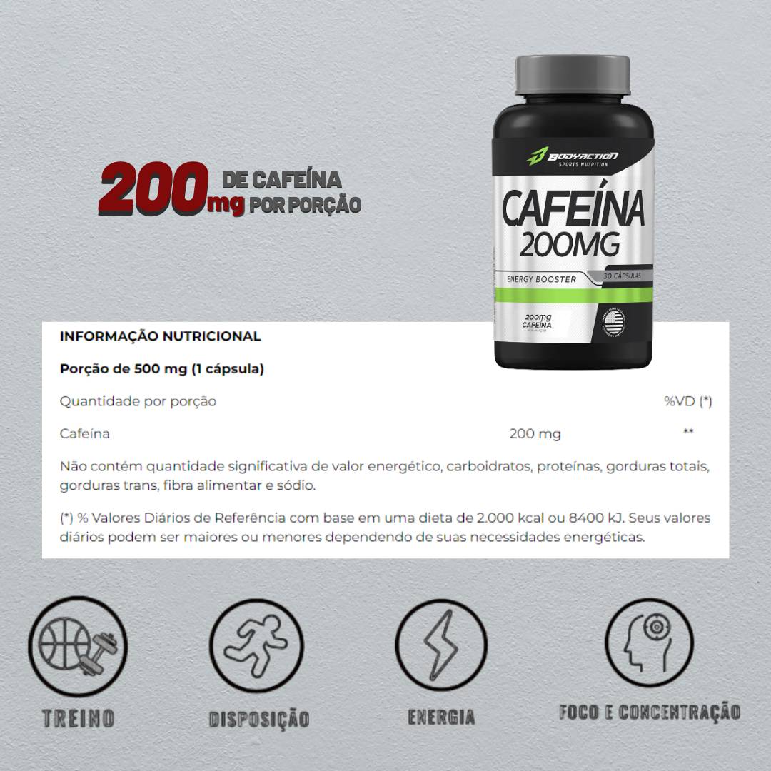 Cafeína 30 Cápsulas Body Action - 2