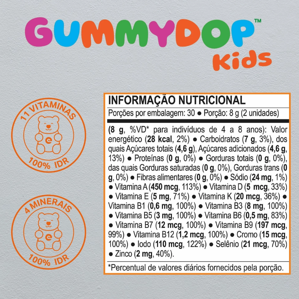 Multivitamínico Gummydop Kids 60 Gomas - Elemento Puro - 2