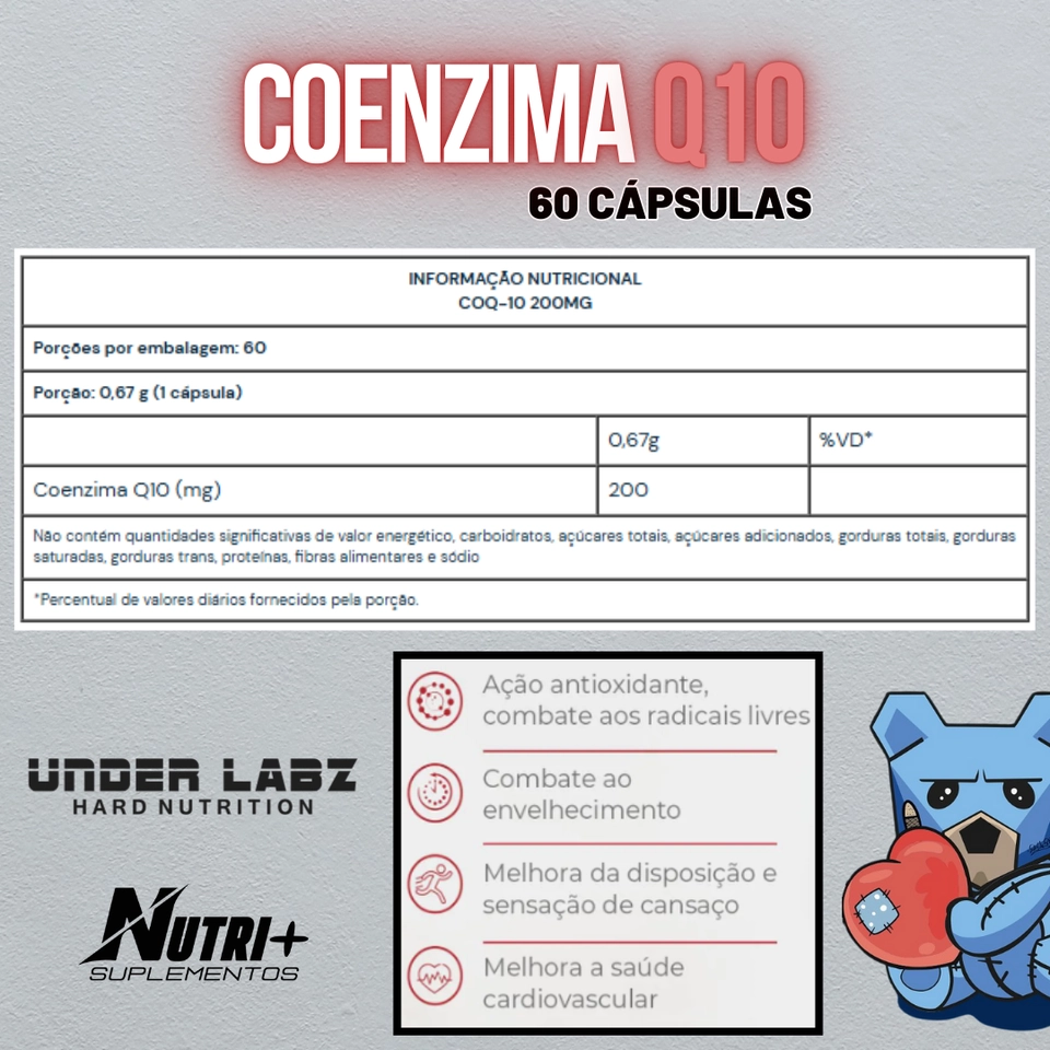 COQ-10 200mg Ultra Concentrada 60 Caps - Under Labz - 2