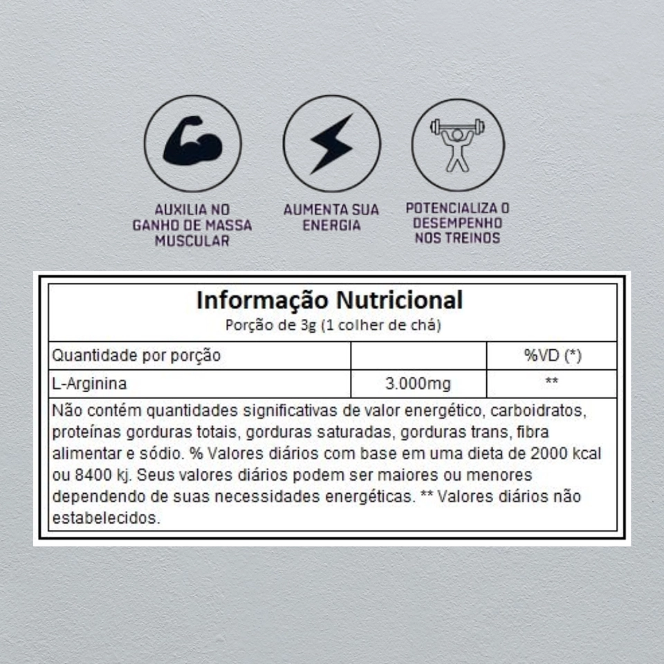 Arginina 100g Absolut Nutrition - 2