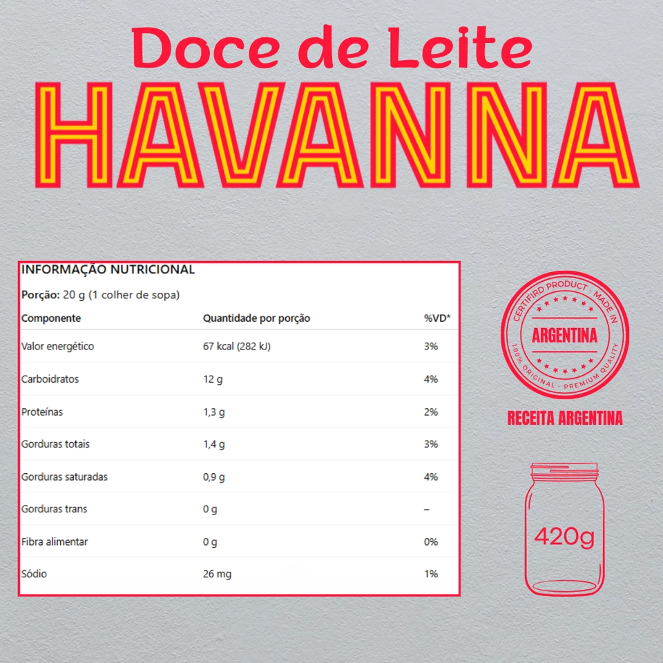 Doce de Leite Havanna - 420g - 2