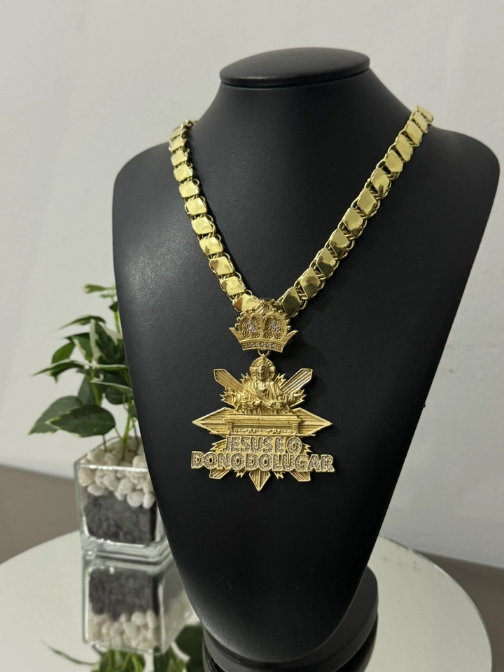 Corrente Diamante 12MM com pingente 3D
