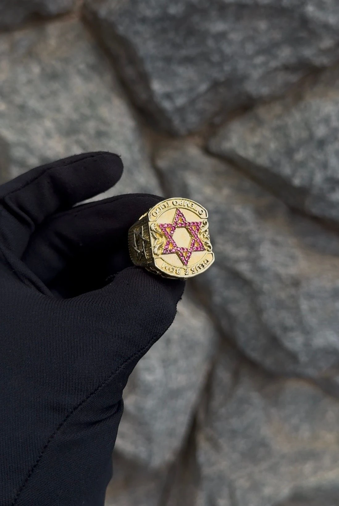 Anel Estrela Rosa - 1