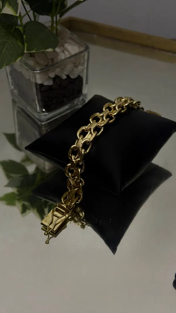 Pulseira Cadeado Duplo