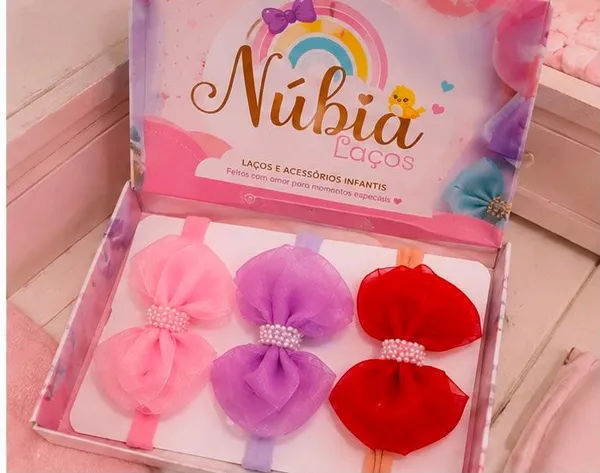 Tiaras Baby em organza (unid)