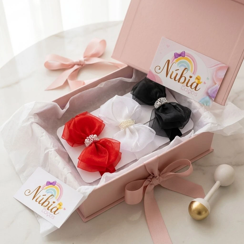 Tiara baby  em organza - 1