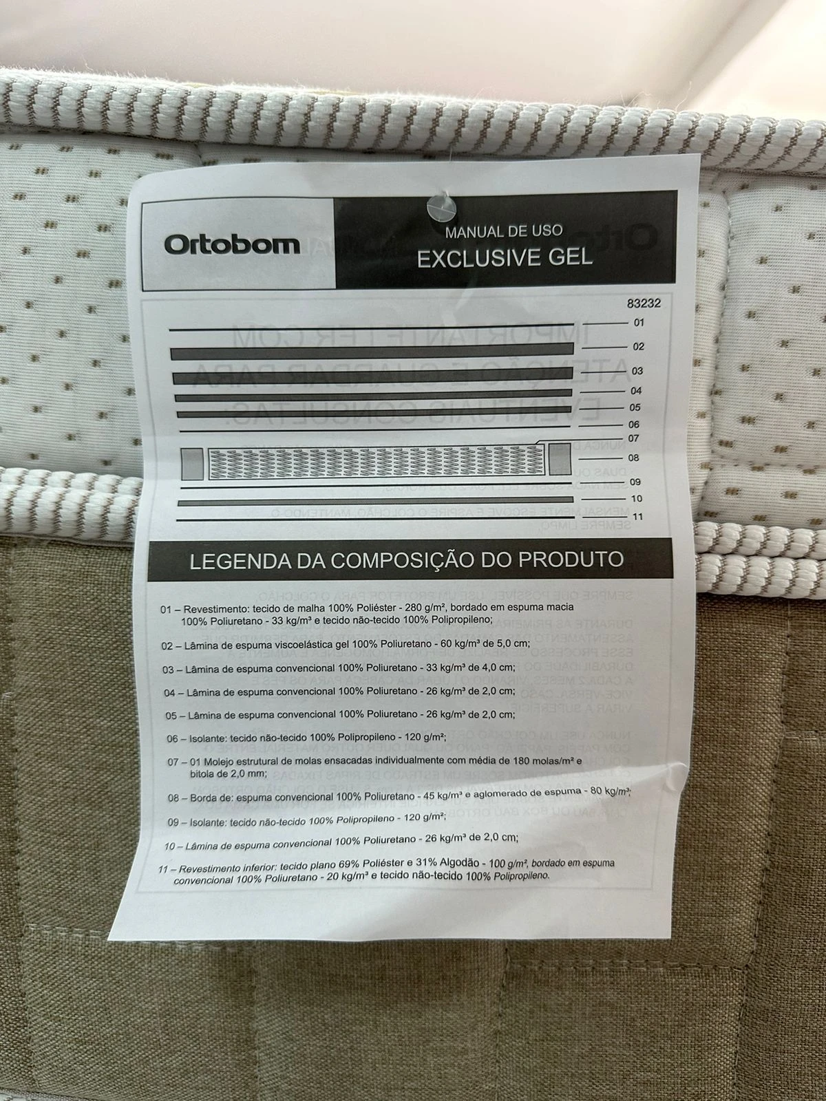 COLCHÃO ORTOBOM  EXCLUSIVE GEL - 4